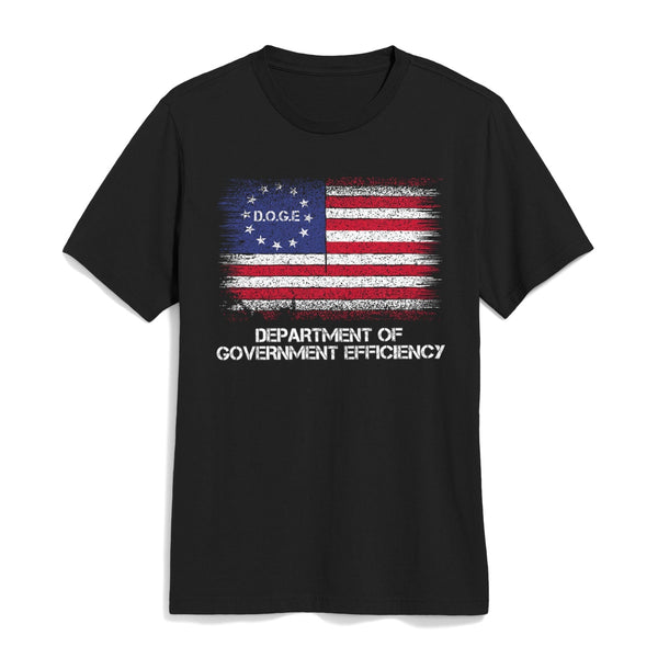 D.O.G.E. DEPARTMENT OF GOVERNMENT EFFICIENCY DOGE US Flag T-Shirt