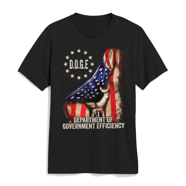 D.O.G.E. DEPARTMENT OF GOVERNMENT EFFICIENCY DOGE US Flag T-Shirt