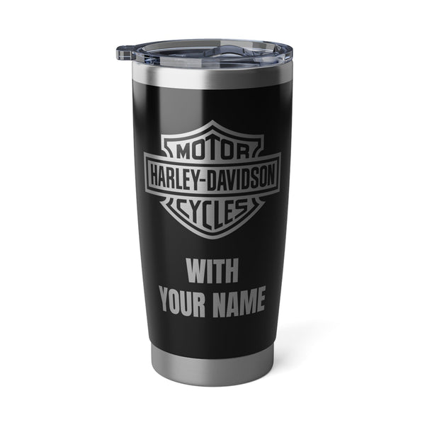 Harley Davidson Logo 20oz – 2 Sided Lasered Insulated Tumbler –with your Name