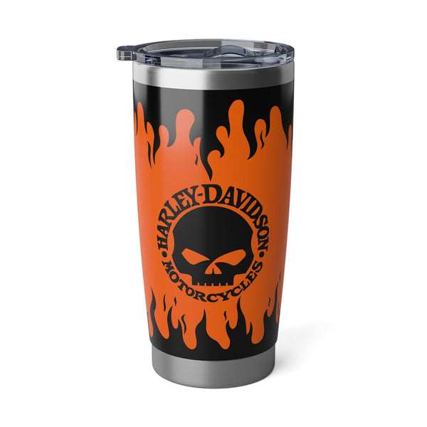 Harley-Davidson Willie G Skull 20oz Stainless-Steel Insulated Tumbler Fire flame