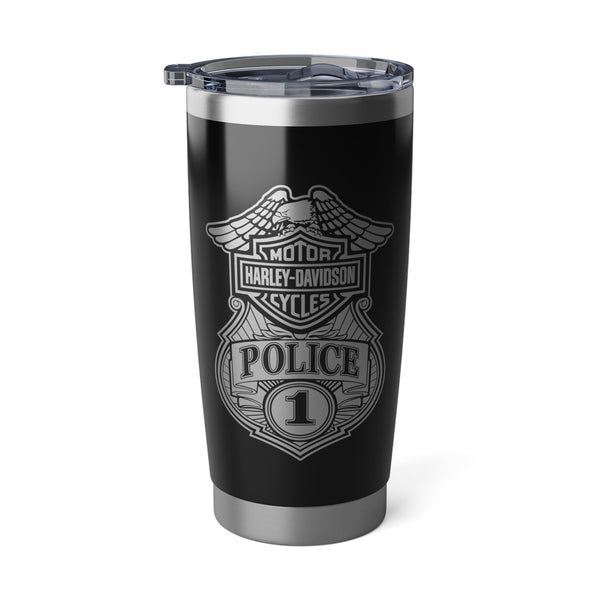 Harley Davidson Police Engraved Logo 20oz Stainless-Steel insulated Tumbler