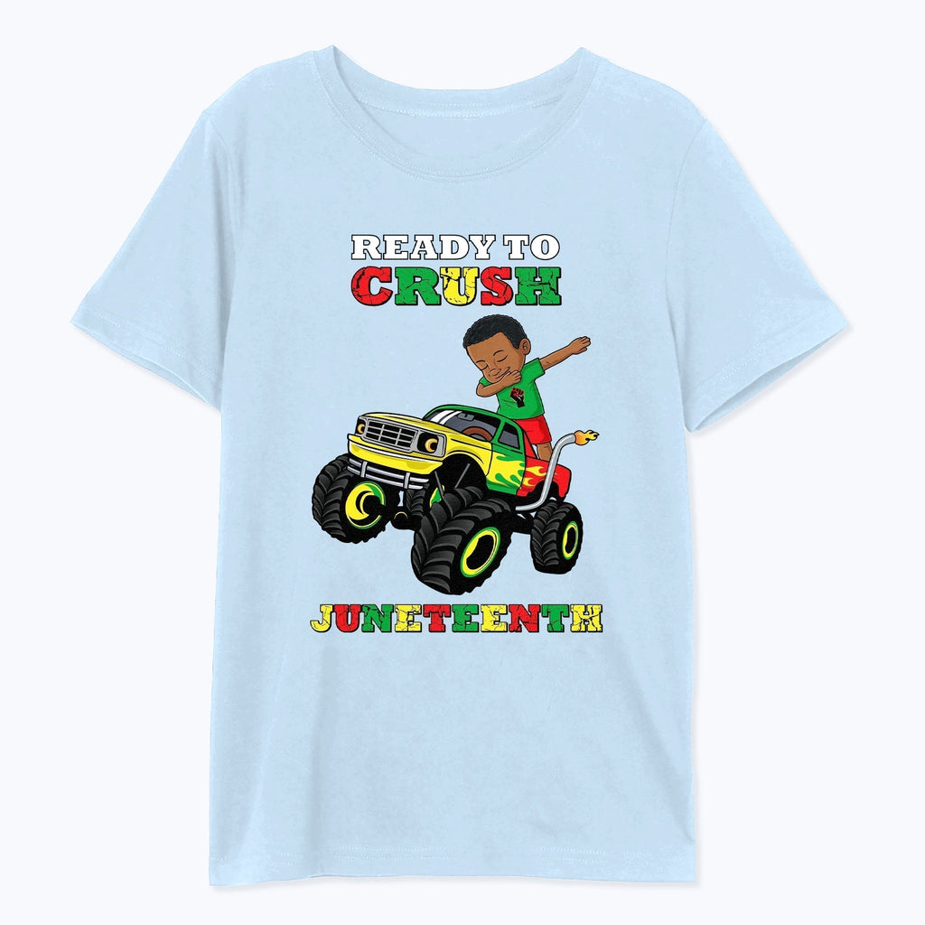 Ready To Crush Juneteenth Dabbing black kid Boys T-shirt