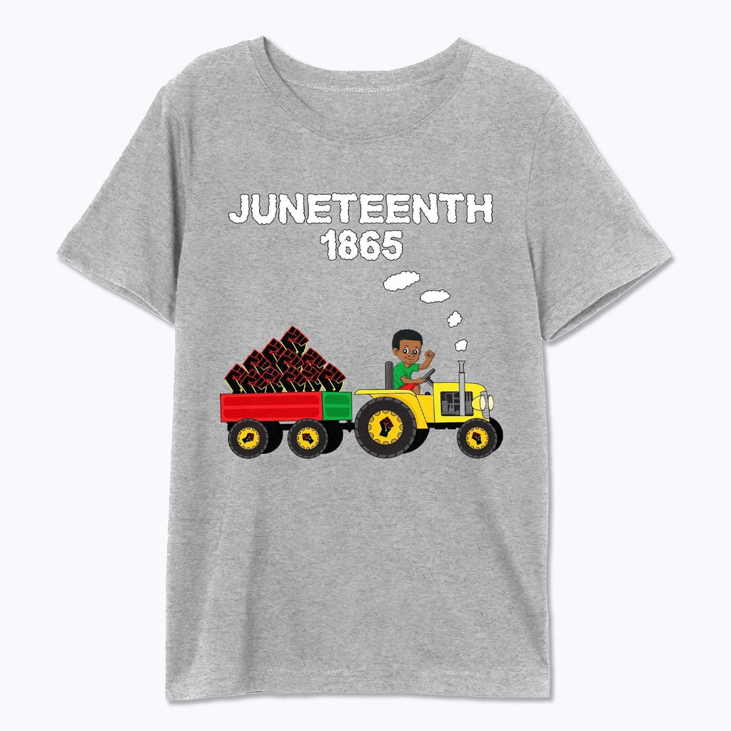 Juneteenth 1865 Funny Freedom Fists Tractor Boys T-shirt