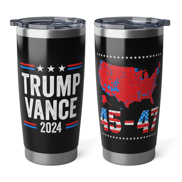 Cool Accurate Map of 2024 Election Funny Trump 2024 Election 45 47 20oz Tumbler
