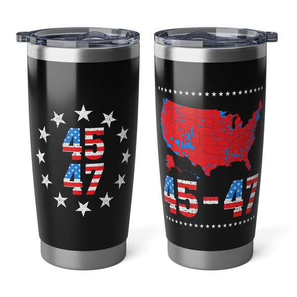 Cool Accurate Map of 2024 Election Funny Trump 2024 Election 45 47 20oz Tumbler